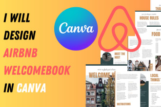design professional airbnb welcome book in canva