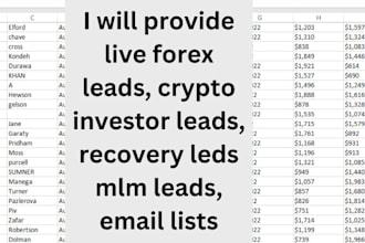 extract fresh forex leads, crypto lead, investor leads, ledger lead, email lists