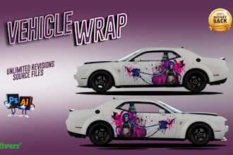 design awesome car, van, vehicle wrap design and vehicle stickers