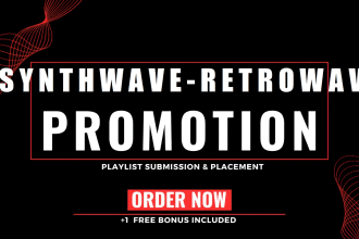 do 30days synthwave music, retrowave promotion million playlist music listeners