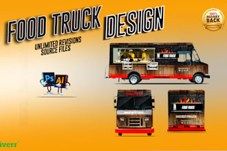create a food truck wrap, food van wrap, food trailer, and truck wrap design