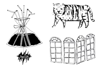 draw a fun, artistic, bad drawing for tattoo design