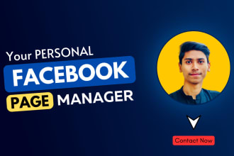 be your monthly social media facebook page manager and content creator