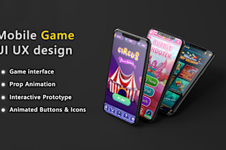 design professional UI UX for mobile games