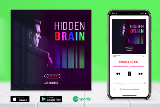 design stunning podcast cover artwork or cover logo