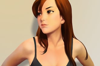 make digital paint of your portrait photo