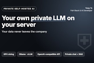 set up a private self hosted llm on your own server with your data