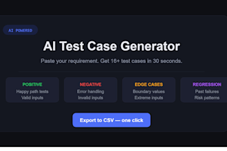 generate ai powered test cases for your software feature in minutes
