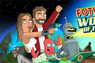 draw you as futurama cartoon character