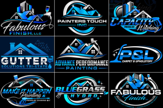 do pressure washing, cleaning, and power washing logo design