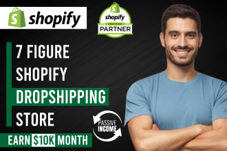 build a passive income shopify website or automated shopify dropshipping store