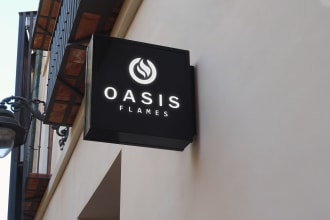 modern logo with business card