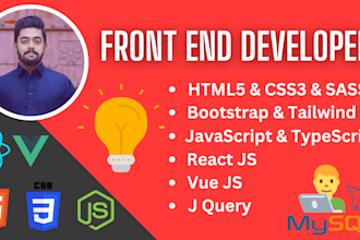 be your professional front end web developer