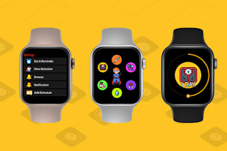 design app ui ux for  apple watch or samsung gear