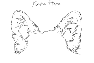 draw ears line art for your pets