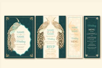 design invitations, wedding, birthday, and greeting card
