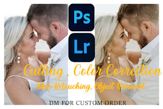 cull and edit wedding and event photos