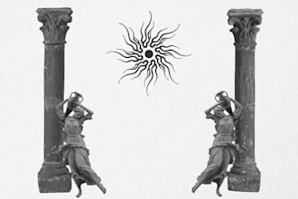 create dark art illustration tattoo design