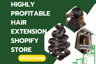 build hair extension beauty spa eyelashes wig dropshipping shopify store website
