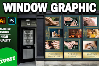 design  creative shopfront or storefront window graphics