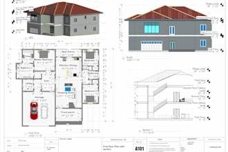 design your building plan with details in revit and autocad