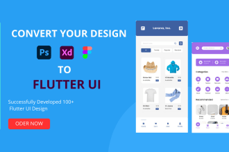 develop any flutter ui design to flutter code