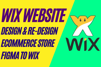 develop wix website design redesign figma to wix SEO and wix ecommerce