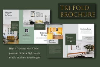 create corporate brochure trifold leaflet catalog design