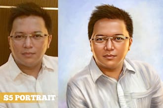 make your photo into a digital oil painting gift