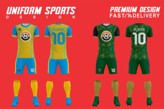 design eye catching sublimation soccer uniform for your team