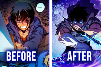 design anime, manga, or manhwa attractive youtube thumbnails
