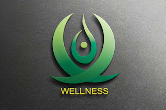 design unique nature wellness tree yoga logo