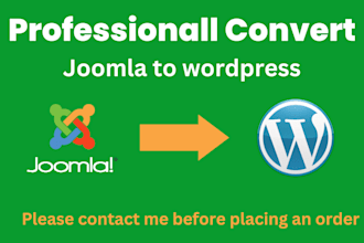 professionally convert clone, copy joomla to wordpress website