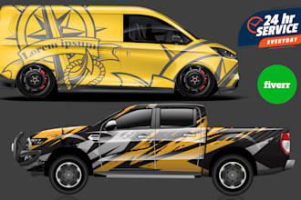 create professional 4x4 jeep wraps, car, van, pickup etc wrap