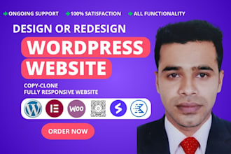 design, redesign, clone, copy, revamp or fix wordpress website