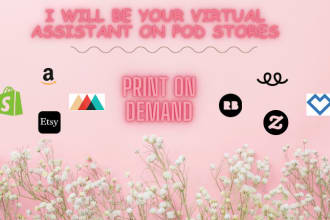 be your virtual assistant for product listing on pod stores