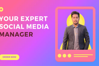 be your social media marketing manager