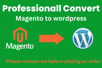 do convert clone, copy magento to wordpress website