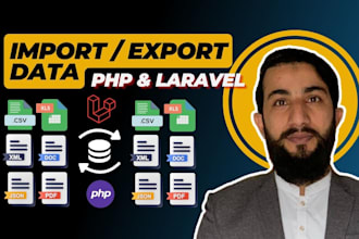 import export data in database, excel, json, pdf, XML, text doc