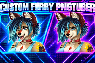 draw a custom furry pngtuber model for streaming