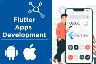 develop,design and build android and ios mobile apps using flutter
