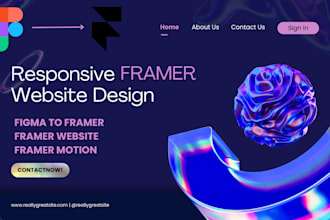 design and redesign framer website, framer motion, figma to framer