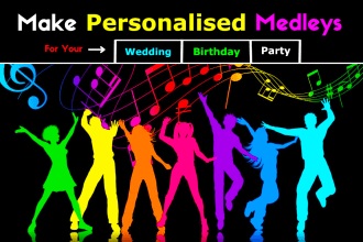 create medley songs with exact timings for your wedding, party, workout
