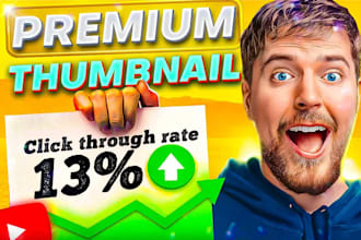 design attractive youtube thumbnail, miniature in 3hr