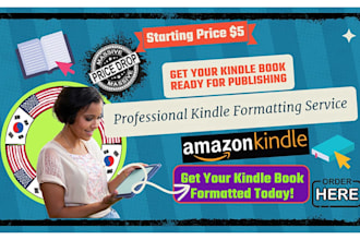 do ebook formatting, convert to ebook, kindle book formatting
