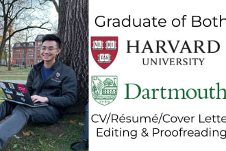proofread and edit your CV or resume for university applications