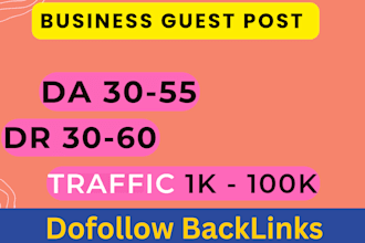 do pure business guest post on high da and traffic website
