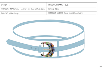 design belt design with factory ready tech pack