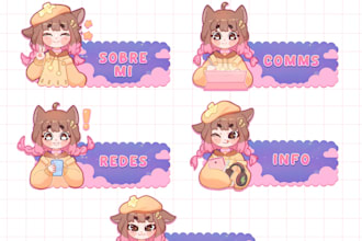 do cute panels for twitch