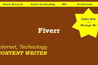 write optimized blogs on technology, internet and marketing